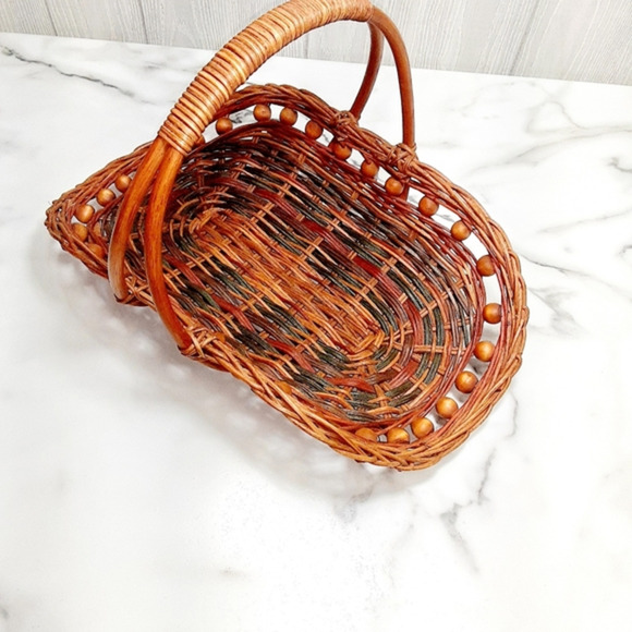 Vintage Boho Flower Basket - Picture 1 of 6